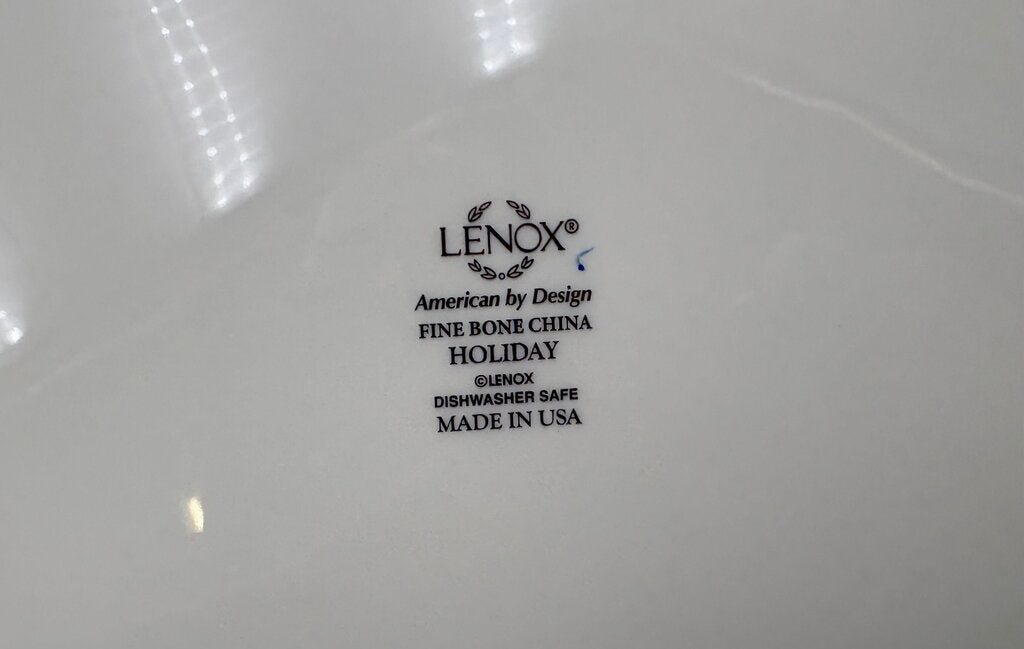 Lenox Holiday American by Design Gold Trim Dinner Plate 10.8"
