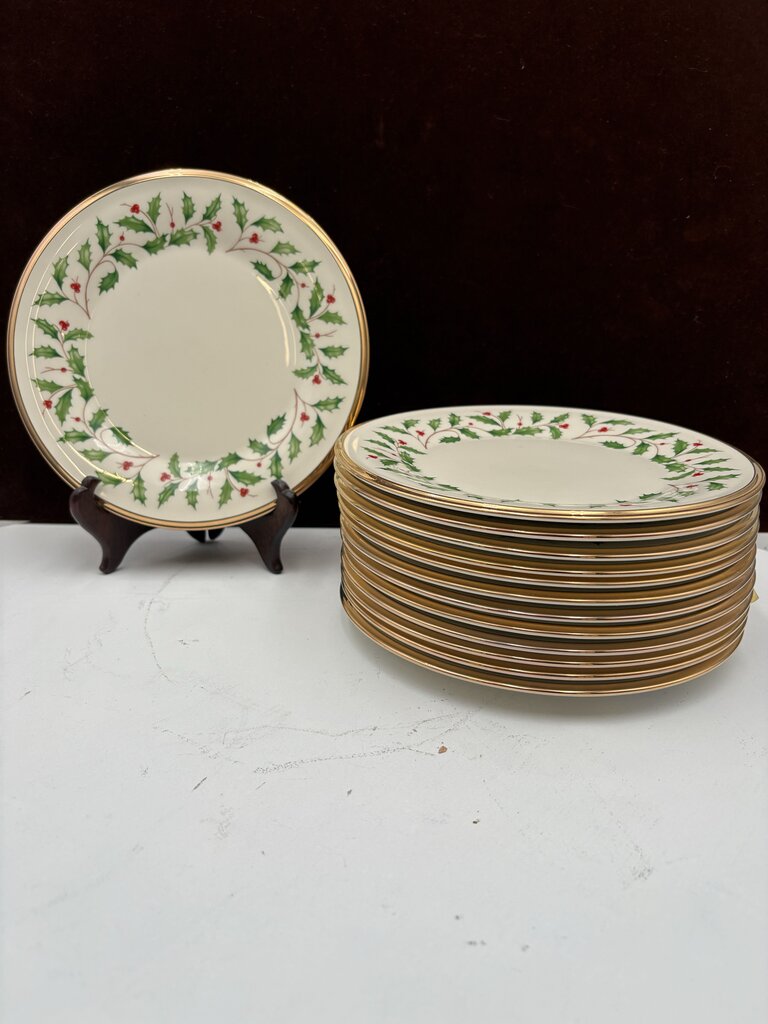 Lenox Holiday American by Design Gold Trim Salad Plate 8.25"