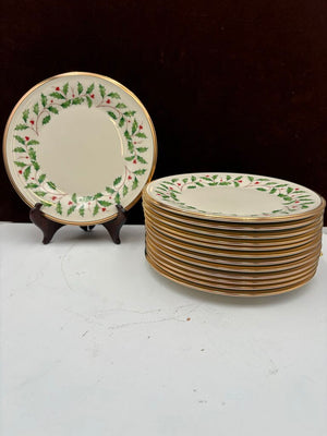Lenox Holiday American by Design Gold Trim Salad Plate 8.25"