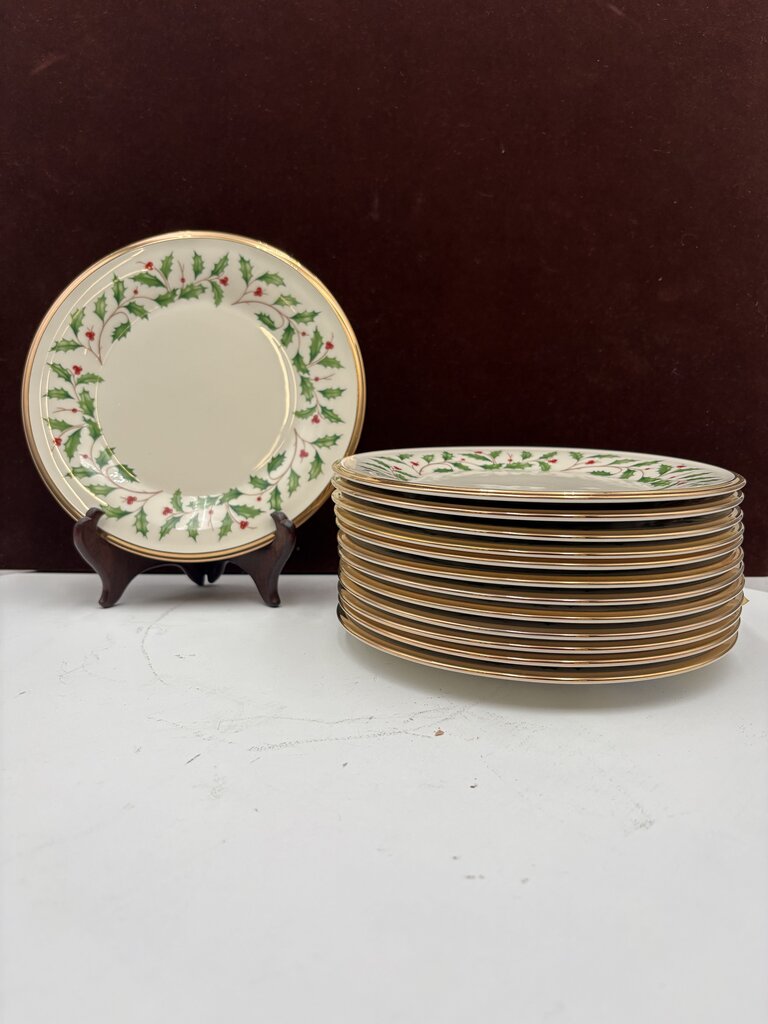 Lenox Holiday American by Design Gold Trim Salad Plate 8.25"