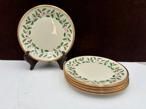 Lenox Holiday American by Design Gold Trim B&B Plate 6.3"