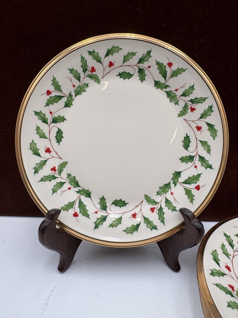 Lenox Holiday American by Design Gold Trim B&B Plate 6.3"