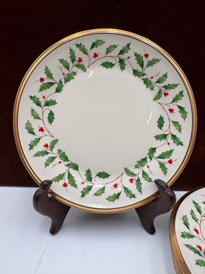 Lenox Holiday American by Design Gold Trim B&B Plate 6.3"
