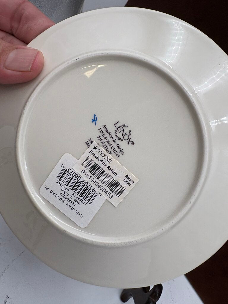 Lenox Holiday American by Design Gold Trim B&B Plate 6.3"