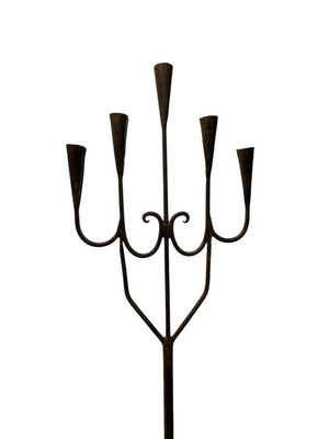 Freestanding Wrought Iron Candelabra, 5 Arm (2 pcs)