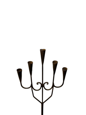 Freestanding Wrought Iron Candelabra, 5 Arm (2 pcs)