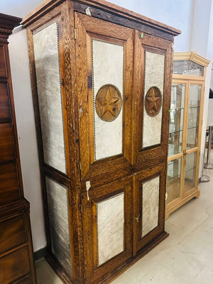Texan Cowhide Armoire 45x24x83