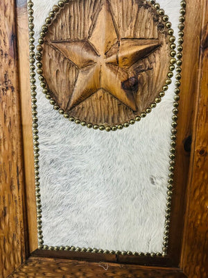 Texan Cowhide Armoire 45x24x83