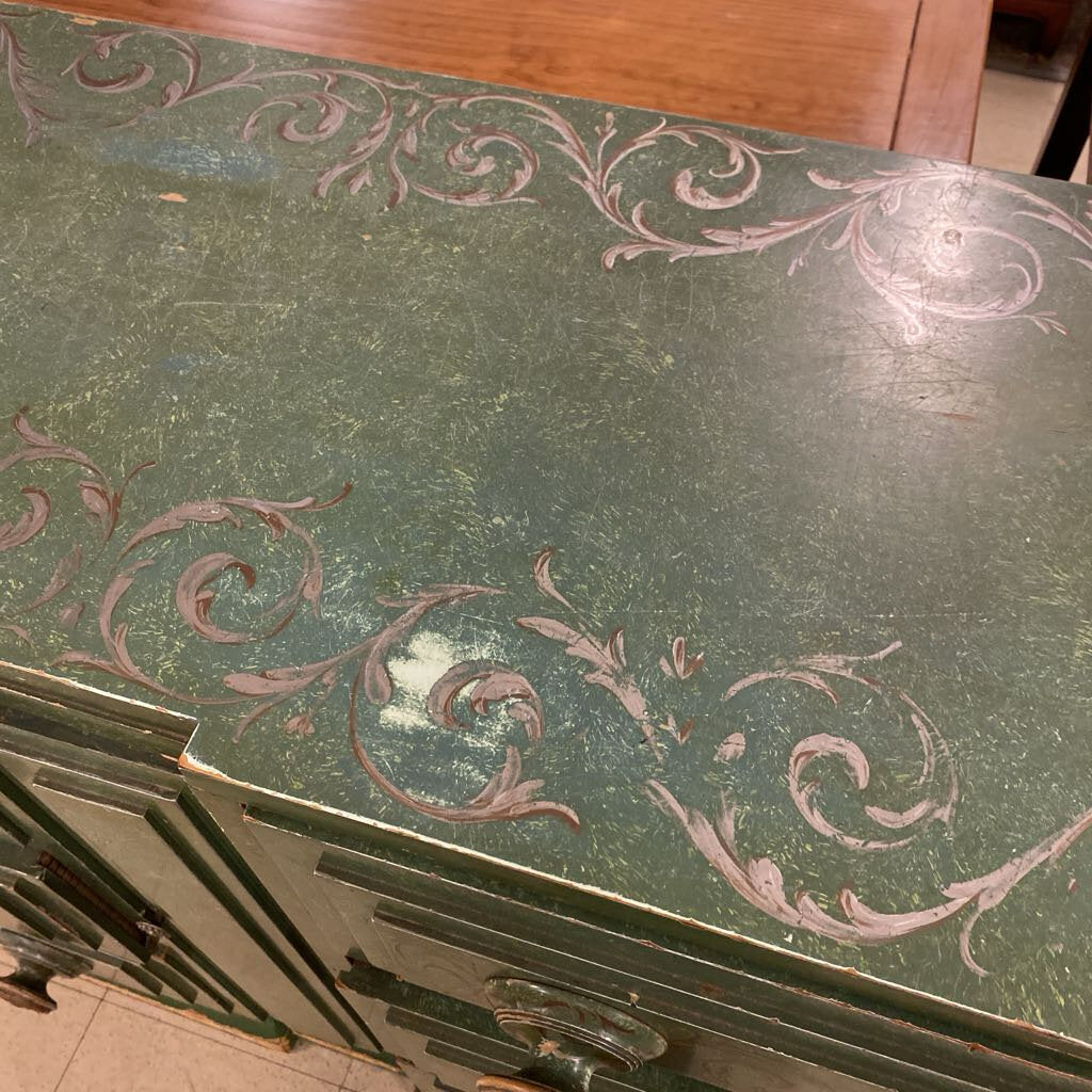 Venetian Rococo Style Painted Dresser 72x20x36