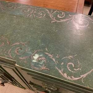 Venetian Rococo Style Painted Dresser 72x20x36