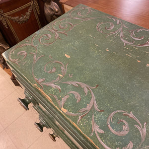 Venetian Rococo Style Painted Dresser 72x20x36