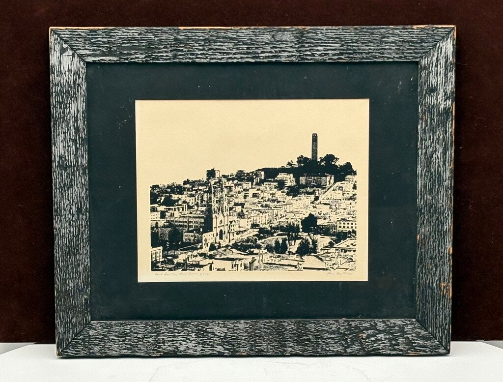 Ron Fox Coit Tower San Francisco 1975' Signed Original Silk Screen