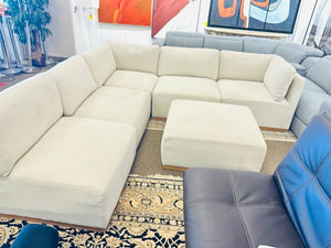 Henredon Murphy Fabric Modular Sectional With Ottoman Orig. $2099