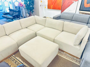 Henredon Murphy Fabric Modular Sectional With Ottoman Orig. $2099