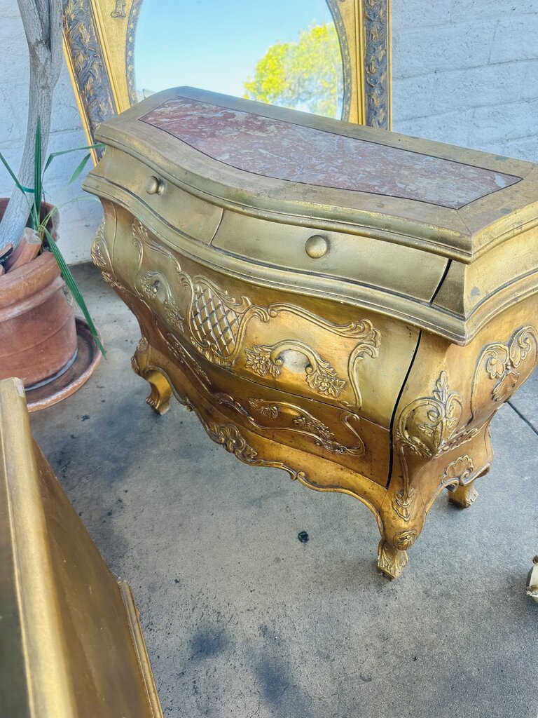 Gilded Rococo Bombay Style Chest 29x12x29