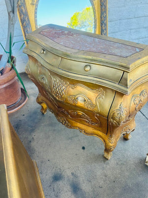 Gilded Rococo Bombay Style Chest 29x12x29