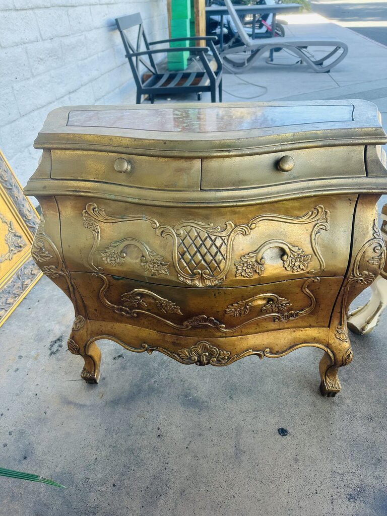 Gilded Rococo Bombay Style Chest 29x12x29