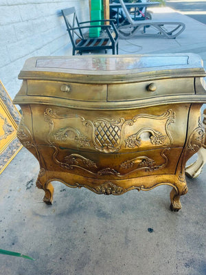 Gilded Rococo Bombay Style Chest 29x12x29
