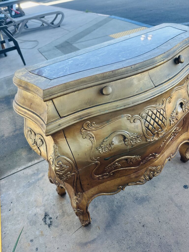 Gilded Rococo Bombay Style Chest 29x12x29