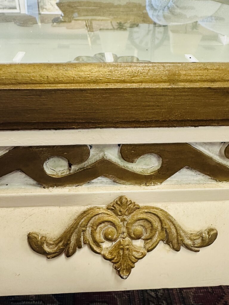 Italian Baroque Style Gilt Coffee Table 36x36x18