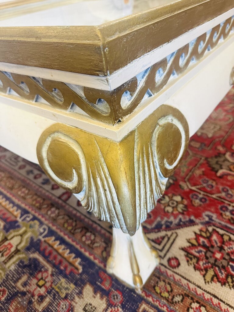Italian Baroque Style Gilt Coffee Table 36x36x18
