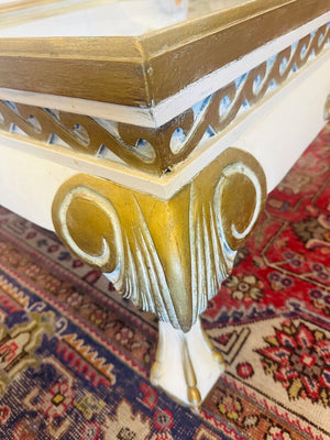 Italian Baroque Style Gilt Coffee Table 36x36x18