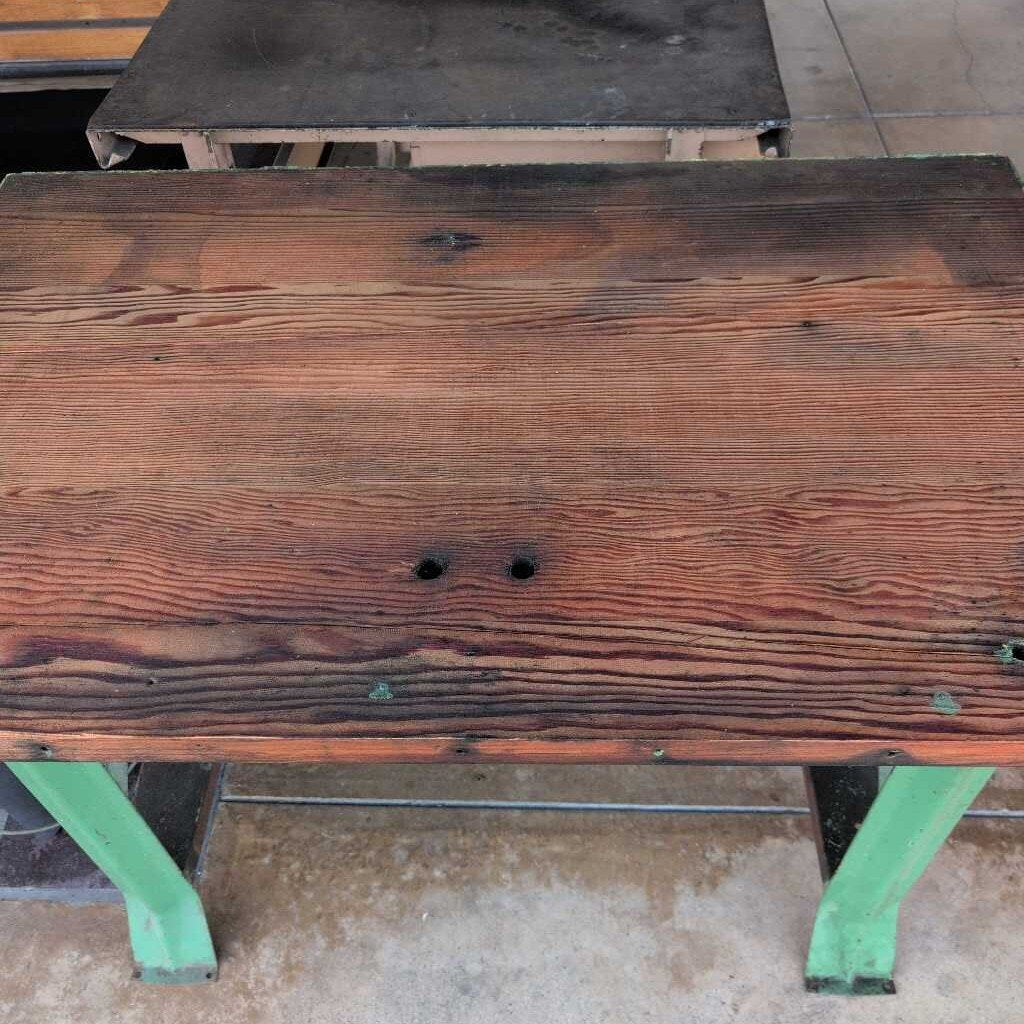 Green Metal Work Bench 48x34x30