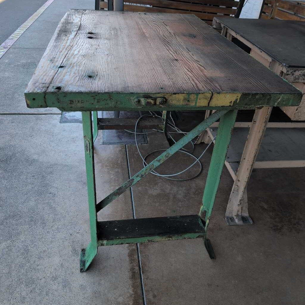Green Metal Work Bench 48x34x30