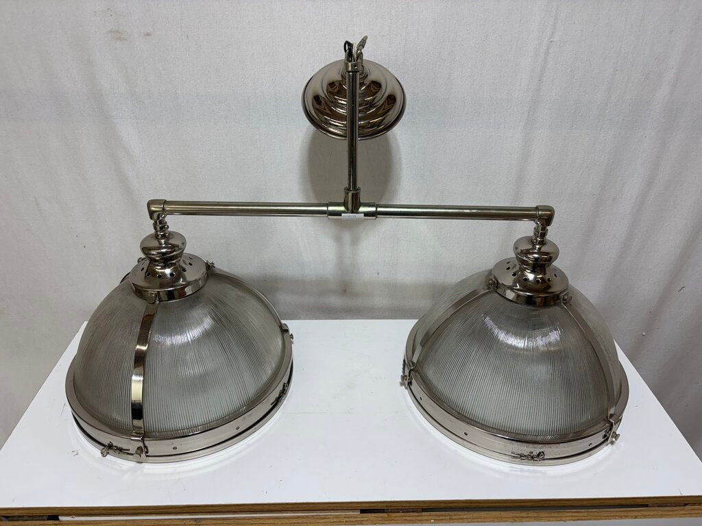 Clemson Classic Style Double Chrome Industrial Pendant Lamp