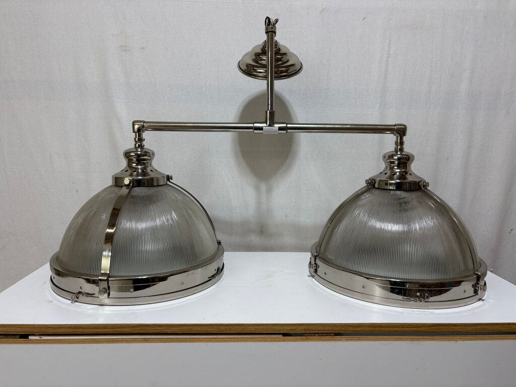 Clemson Classic Style Double Chrome Industrial Pendant Lamp