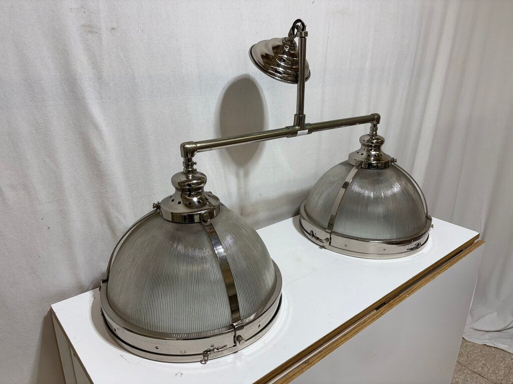 Clemson Classic Style Double Chrome Industrial Pendant Lamp