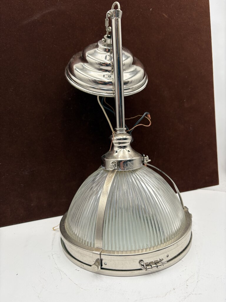 Clemson Classic Style Single Chrome Industrial Pendant Lamp