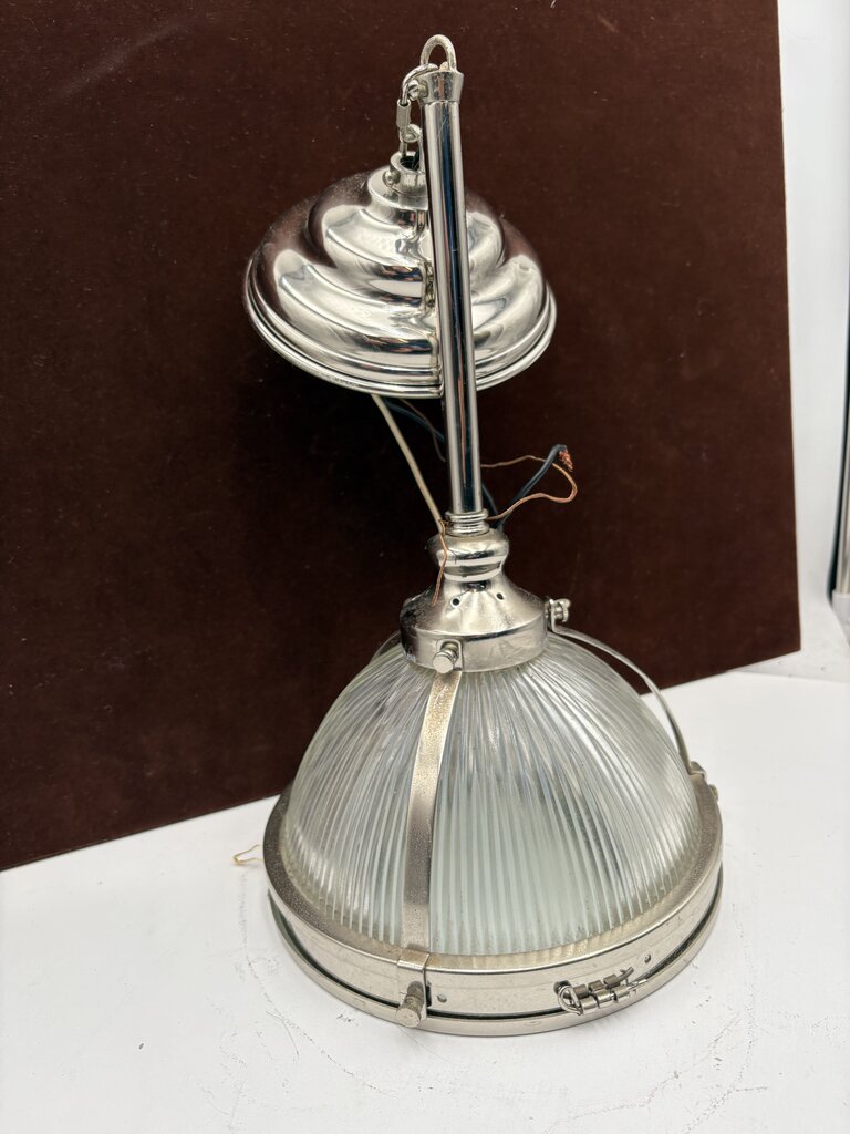 Clemson Classic Style Single Chrome Industrial Pendant Lamp