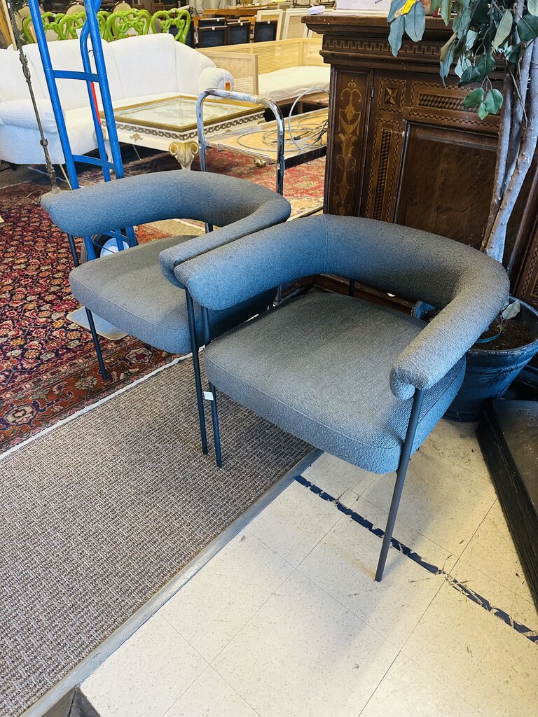 CB2 Boucle Dining Chairs ( pair) Orig. $799