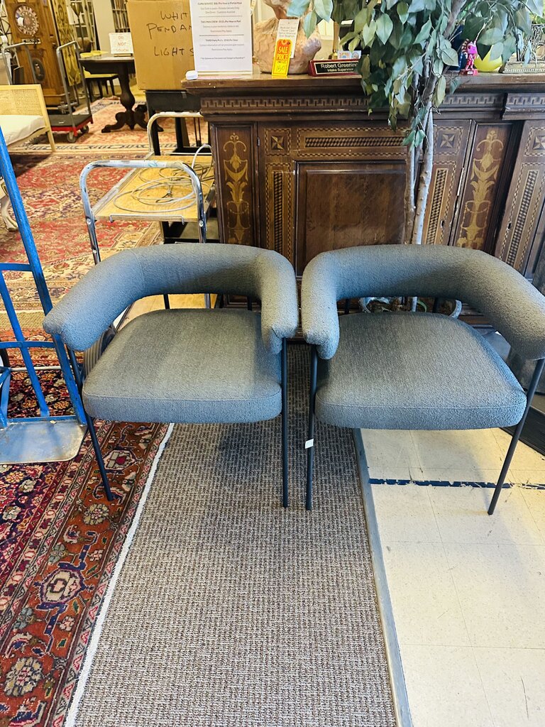 CB2 Boucle Dining Chairs ( pair) Orig. $799