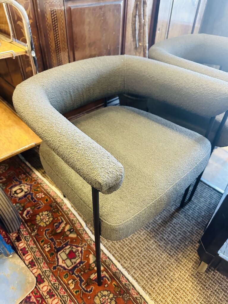 CB2 Boucle Dining Chairs ( pair) Orig. $799