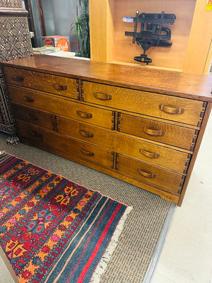 Oak Custom Bureau / Dresser 20x70x34