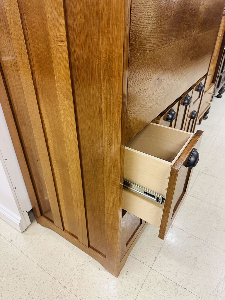 Custom Oak Secretary Hutch 24x45x49