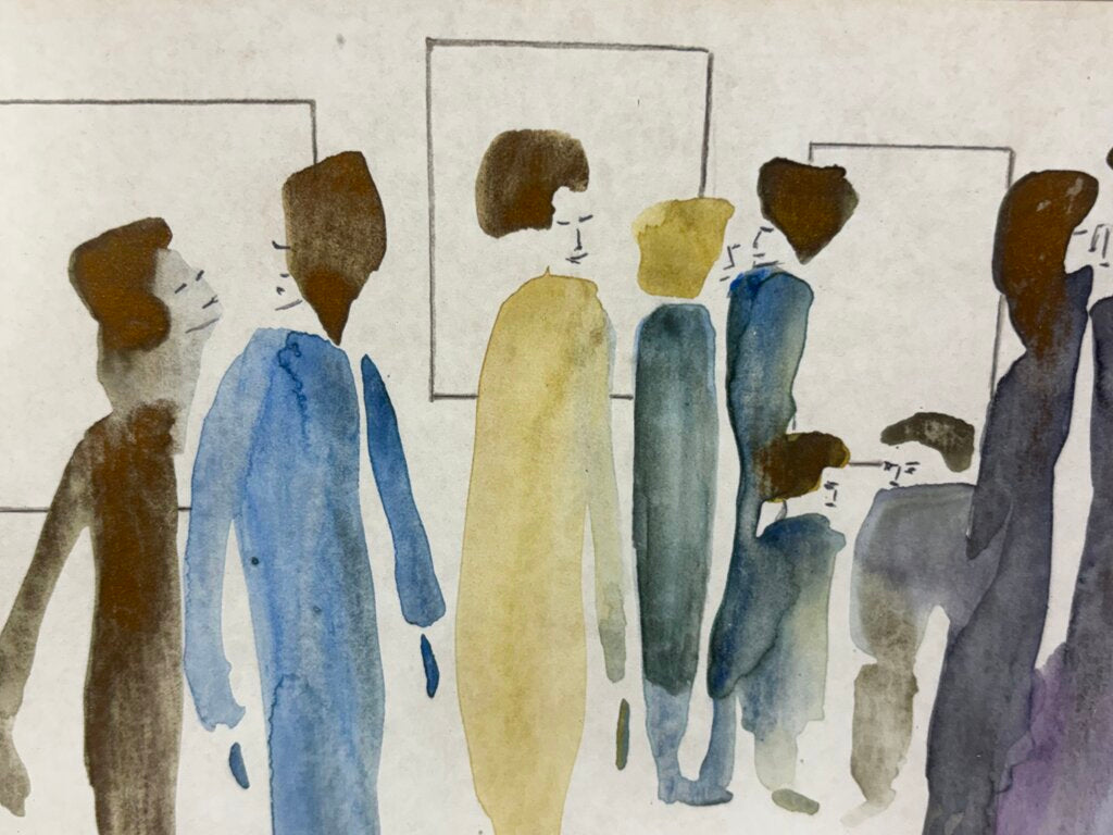 Gena Fossheim Scott "The Opening" Original Mixed Media Watercolor & Pencil