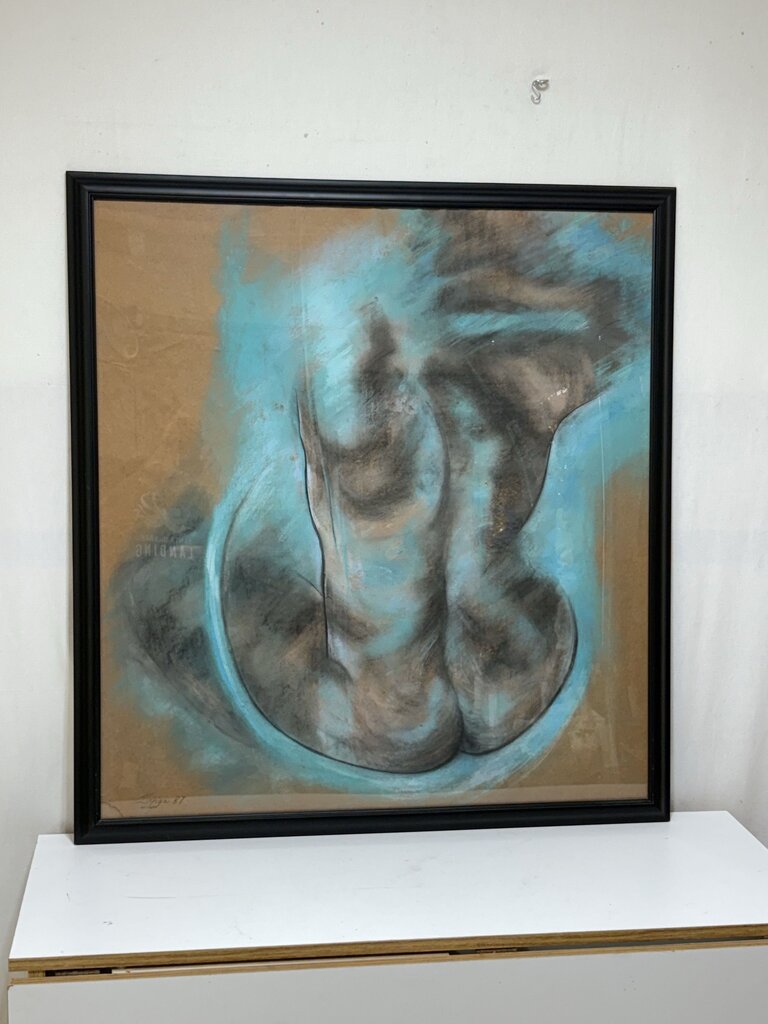 Patricia Cajiga "Nude Back" Original Pastel Drawing Signed