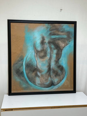 Patricia Cajiga "Nude Back" Original Pastel Drawing Signed