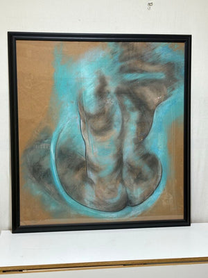Patricia Cajiga "Nude Back" Original Pastel Drawing Signed