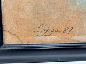 Patricia Cajiga "Nude Back" Original Pastel Drawing Signed