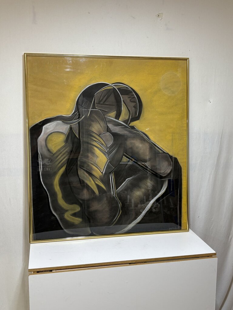 Patricia Cajiga "Torso" Original Pastel Drawing Signed