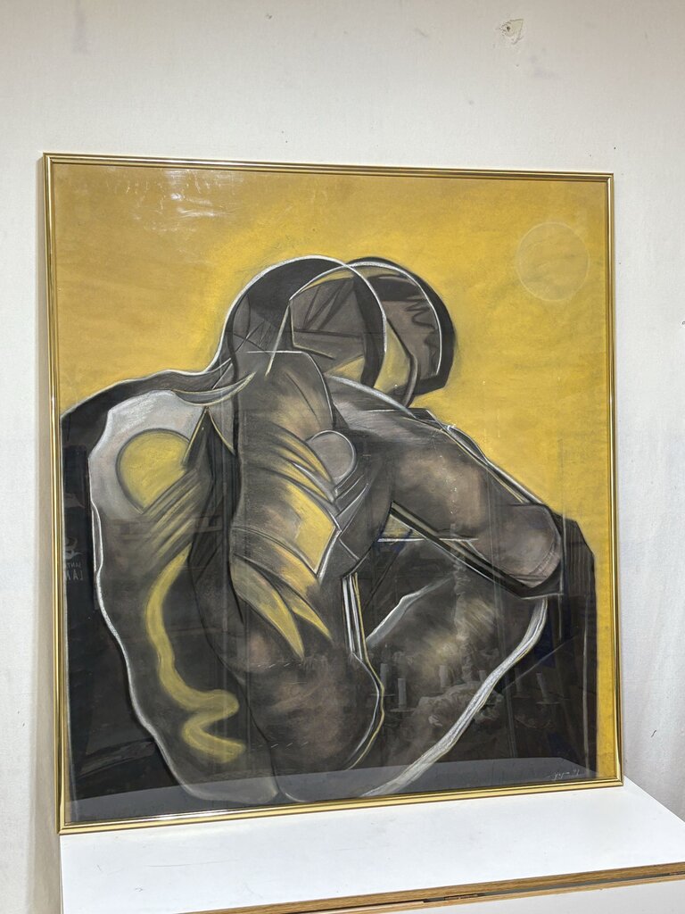Patricia Cajiga "Torso" Original Pastel Drawing Signed