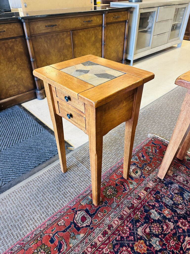 Side Table With Drawers 17x14x28