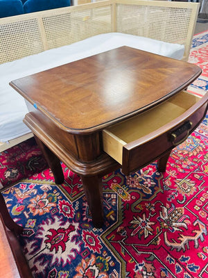 Wooden Single Drawer Side Table 26x26x20