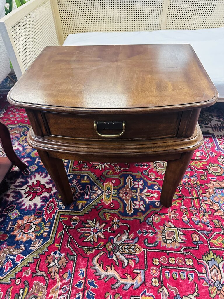 Wooden Single Drawer Side Table 26x26x20