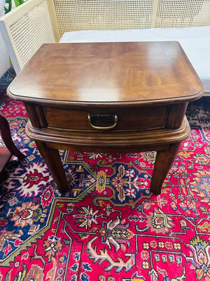 Wooden Single Drawer Side Table 26x26x20