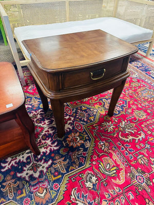 Wooden Single Drawer Side Table 26x26x20